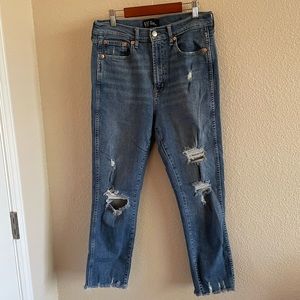 Gap Denim jeans 29/8 stretchy and high rise EUC